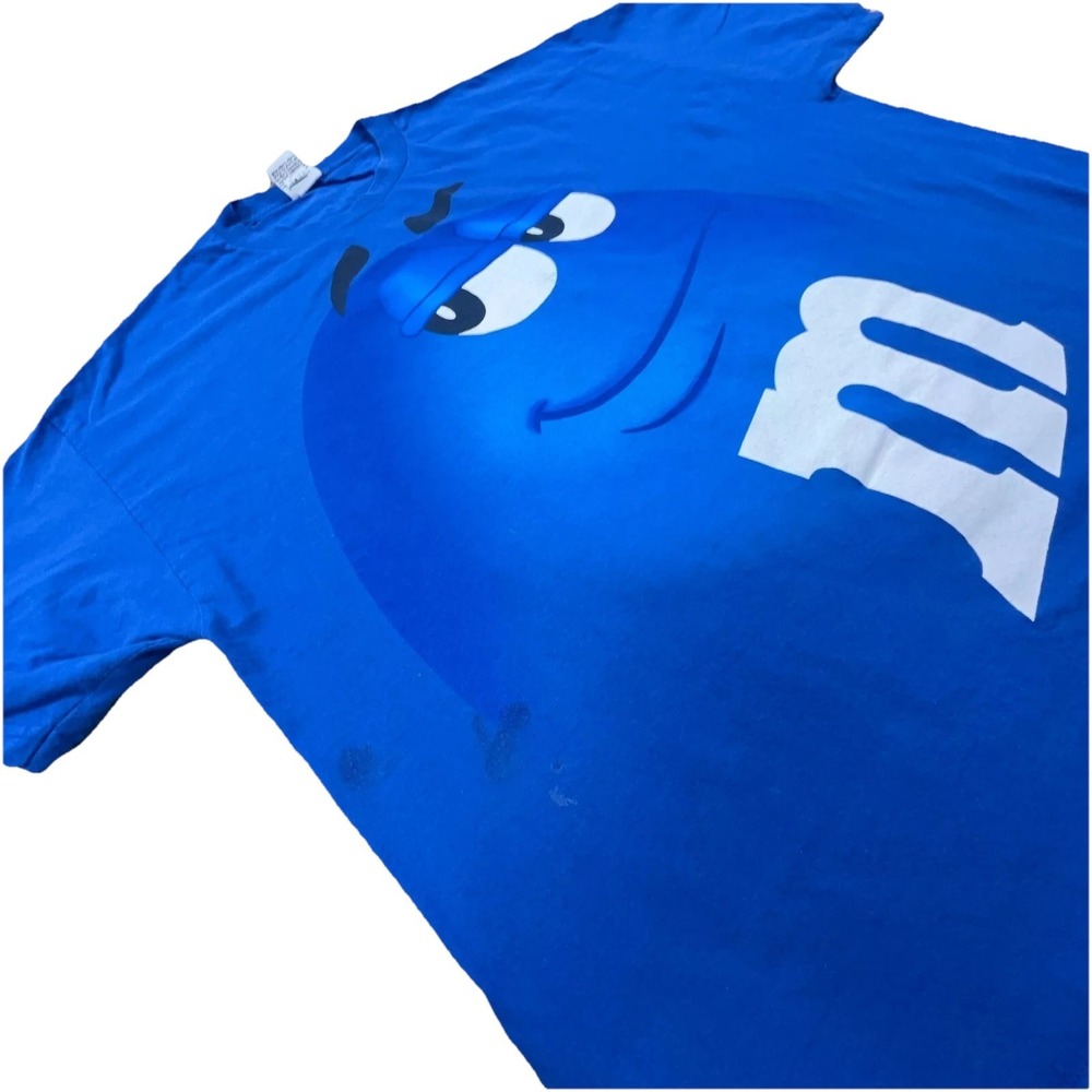Vintage M&Ms Shirt Men XXL 2XL Blue Tee All Over Print AOP Chocolate Candy * - Picture 3 of 10